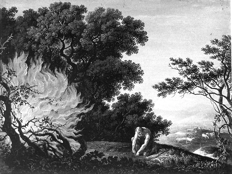 Mosè e il roveto ardente - Palazzo Servanzi, Collio, San Severino Marche
